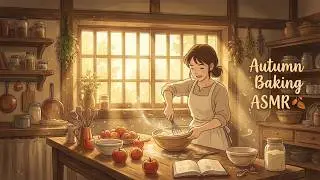 Autumn Gift Story 🍂 | Peeling Apples, Chopping Walnuts & Furoshiki Wrap (Ghibli ASMR) | Ghibli Style