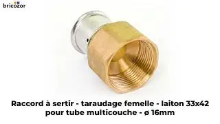 VID&Eacute;O 360&deg; - Raccord &agrave; sertir multicouche taraudage femelle laiton MULTITUBO