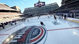 DRONE VIEW OF OHIO STADIUM FOR THE STADIUM SERIES! 🤯 🏒🏈