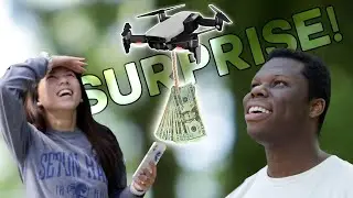 I Used a DRONE to SURPRISE People w/ GIFTS During QUARANTINE!!