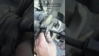 How to push in dual caliper piston with tool #tireguy #carmaintenance #mechanic