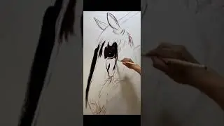 Hand Painted Horse Painting Process, Oil Colors on Canvas, Photo to Oil Painting (Version 2)