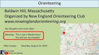 Orienteering headcam Brown course, Baldwin Hill, MA, USA