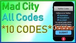 All Codes for Mad City *10 CODES!!* | 2019 October