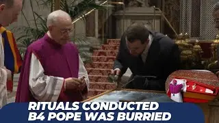 Watch how tradition rituals were Conducted before Pope Francis was buried.