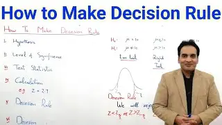 How To Make Decision Rule In Hypothesis Testing For Z In Research  In Statistics | Muhammad Usman