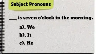 Subject Pronouns || quiz