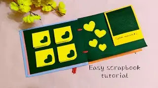 how to make scrapbook for school project | Easy scrapbook ideas