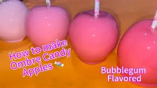How to make Pink Candy Apples | Ombre method using one pot #tutorial #candyapples