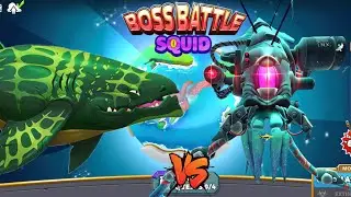 NEW MECHA SQUID BOSS UPDATE - WHALE SHARK VS MECHA SQUID BOSS - BIG SHARK | HUNGRY SHARK WORLD