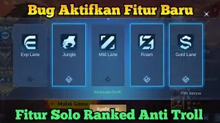 Bug how to activate new features for solo ranked !! Lane Matchmaking according to Role Mobile Legend