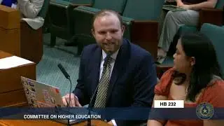 Ryan Davenport, former legislative staffer, testifies in  opposition to HB 232