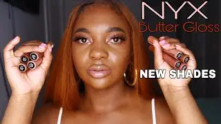 NEW NYX BUTTER GLOSS COLORS | LIP SWATCHES | CINNAMON ROLL IS BACK!