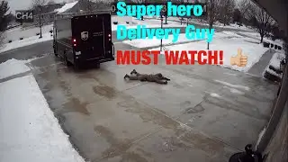 UPS Delivery vs Icy driveway Amazing