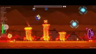Jugando niveles de geometry dash y con gente random Gameplay insano