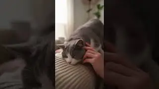 Heartwarming Moment: Cat Kneads & Cuddles in Morning Light