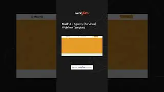 Webflow Agency Template &ndash; Madrid 😎