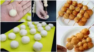 Kids Favorite Snack Recipe | Mozzarella Bread Balls Recipe | Mini Bread Ball Sticks | Mini Snacks