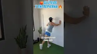 👉🏻Gl&uacute;teos y piernas en la pared  levanta gl&uacute;teos y tonifica piernas 🔥 #rutinaencasa #motivaci&oacute;n