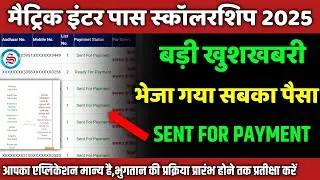10th 12th pass scholarship 2025: भेजा गया सबका पैसा| sent for payment| Your Application is Valid