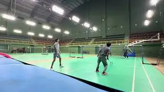Playing Badminton doubles in Neharu indoor stadium shivamogga : 03/01/26