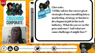 How do you pivot from consulting to marketing, Business development or strategy in technology?