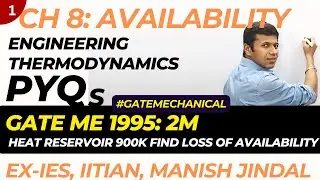 01 GATE PYQs Engg Thd Ch 08 1995 2M Heat Reservoir 900K Ambient 300K 9000 KJ Heat Loss Find Loss of