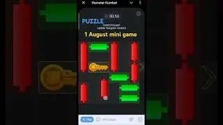 1 August mini game PUZZLE solution in Hamster Kombat