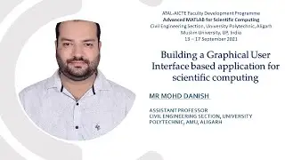 Building a Graphical User Interface based application for scientific computing (Session-12)