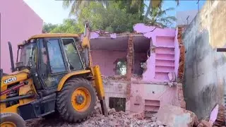 Demolition JCB video | Jcb rock breaker old house demolition (part - 2) purulia jcb driver