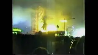 Dunes tower implosion - south angle from LV Blvd...  Oct 27, 1993