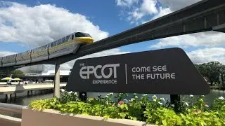 Taking the Disney Monorail 🚝 From Epcot to The  Transportation and Ticket Center.