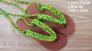 CHINELO DE CROCH&Ecirc; DE AMARRAR PARA A COPA 2026🇧🇷