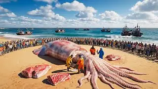 Hunting a 1,500kg Giant Squid at 2,000 Meters Deep &mdash; Deep-Sea Longline Fishing Documentary