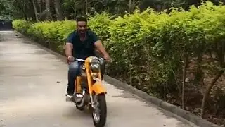 Challenging star darshan riding bike in his farmhouse🏍