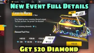 Free Fire New Less Diamond More Discount Event Full Details|Less Diamond More Discount Event Details