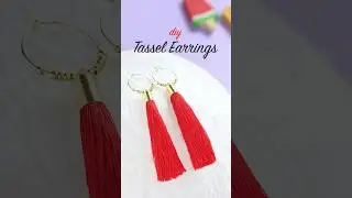 I Tried Making Tassel Earrings with SILK Thread and Loved It! #handmadejewelry #diyaccessories