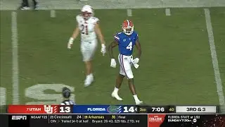 Justin Shorter (Florida WR #4) Vs. Utah 2022
