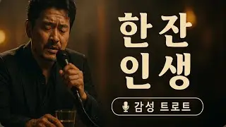 🎵 한 잔 인생🎵 허스키한 감성 트로트｜중년의 인생을 노래하다 🍶