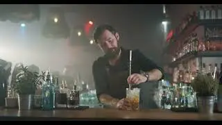 4K Bartender Cocktail Making Stock Video