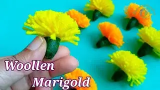 ತುಂಬಾ ಸುಲಭ ವಿಧಾನದಲ್ಲಿ ಉಲ್ಲನ್ ಇಂದ ಮಾಡಿದ ಚೆಂಡು ಹೂ | Woollen Marigold | Festival Decoration Ideas