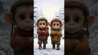 &ldquo;The Little Monkeys&rsquo; Big Dream 🌟 | Cute Cartoon Story in Winter&rdquo;#trending #viral #shorts #mrbeast