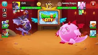 Dragon city, unlocking Damona's tower. Collecting arena battle reward. Playing the new grid island.