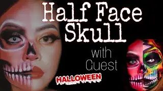 Half Skull x Half Glam Halloween Makeup | Easy Skull Tagalog Tutorial |Mommy Me'an | Philippines