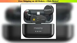 Maono Wave T5 Wireless Lapel Microphone Mini Voice Filter Noise Cancellation for Video Recording