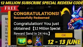 FREE FIRE REDEEM CODE TODAY | 12 JUNE REDEEM CODE FREE FIRE | FF REDEEM CODE TODAY 12 JUNE