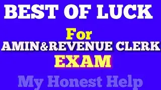 Best of luck for Amin and Revenue clerk exam