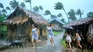 This is Himalayan village During the Heavy Rainy season | Daily activities people in village life 
