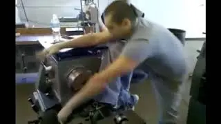 Unsafe act with rotating machinaries