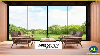 Porta de correr do Sistema Max System  evolu&ccedil;&atilde;o do vidro temperado.